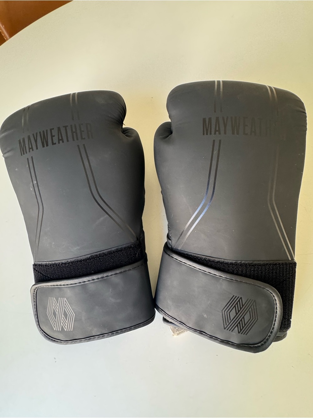 Mayweather Men's Black Training Boxing Gloves with Velcro Wrist